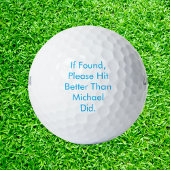 Indien gevonden, raak dan beter dan de naam deed golfballen