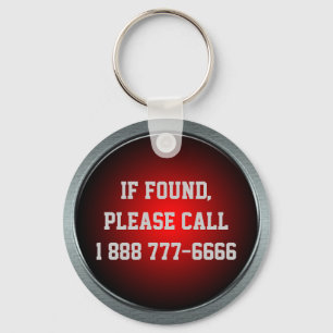 Indien Gevonden, roep… Rode Keychain