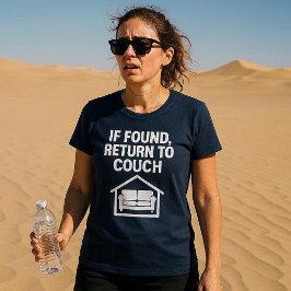 Indien gevonden, terug naar de bank t-shirt
