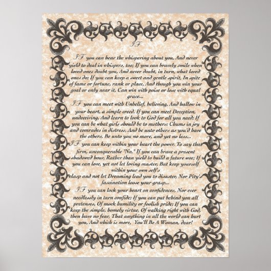 INDIEN PAPIEREND gedicht voor jonge vrouwen en mei Poster (Voorkant)