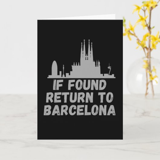 Indien terugkeren naar Barcelona - Spaans Catalaan Kaart (Gele Bloem)