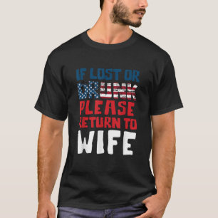 Indien verloren of Drink gelieve terug te keren na T-shirt