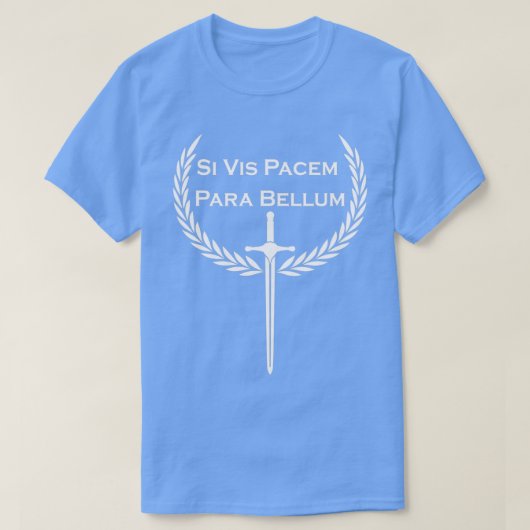 Indien Vis Pacem Para Bellum Latin zin T-shirt (Design voorkant)