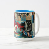 indiening: graffiti Two-Tone koffiekoffie-mok Tweekleurige Koffiemok (Voorkant rechts)