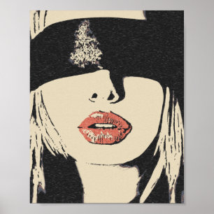 Indiening is haar manier van leven, mooie blonde poster