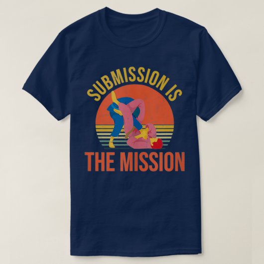 Indiening is het Mission Design Jiu Jitsu-team om T-shirt (Design voorkant)