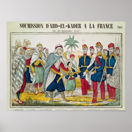 Indiening van Abd el-Kader bij Henri d'Orleans Poster (Voorkant)