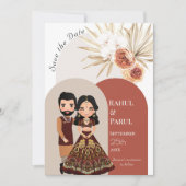 Indiër bewaar de datum sjabloon Hindoe bewaar de d Kaart (Voorkant)