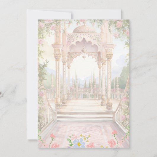 Indiër Bewaar de datum sjabloon Indiase trouwkaart Kaart (Achterkant)