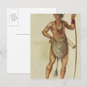 Indiër in lichaamshouding briefkaart (Voorkant / Achterkant)