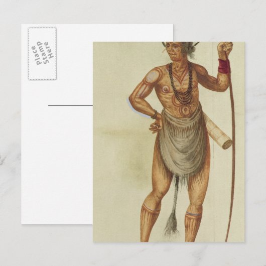 Indiër in lichaamshouding briefkaart (Voorkant / Achterkant)