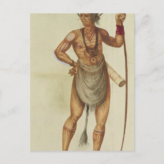 Indiër in lichaamshouding briefkaart (Voorkant)