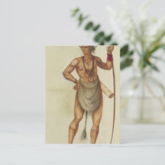 Indiër in lichaamshouding briefkaart (Staand voorkant)