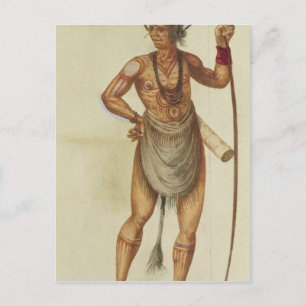 Indiër in lichaamshouding briefkaart