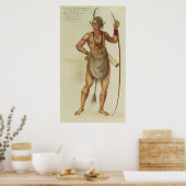 Indiër in lichaamshouding poster (Keuken)