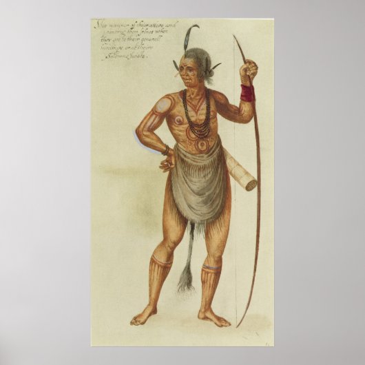 Indiër in lichaamshouding poster (Voorkant)