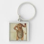 Indiër in lichaamshouding sleutelhanger (Voorkant)