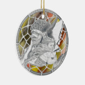 Indiër met Baby Keramisch Ornament (Rechts)