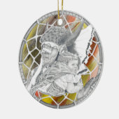 Indiër met Baby Keramisch Ornament (Links)