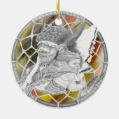 Indiër met Baby Keramisch Ornament (Achterkant)