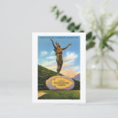 Indiër op het tracé in het Uitzicht Mohawk Park Briefkaart (Staand voorkant)