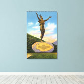 Indiër op het tracé in het Uitzicht Mohawk Park Canvas Afdruk (Insitu (Houten vloer))