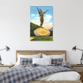 Indiër op het tracé in het Uitzicht Mohawk Park Canvas Afdruk (Insitu (Slaapkamer))