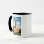 Indiër op het tracé in het Uitzicht Mohawk Park Mok (Voorkant links)