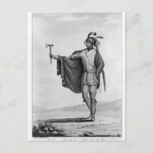 Indiër van de Natie van Kaskaskia Briefkaart