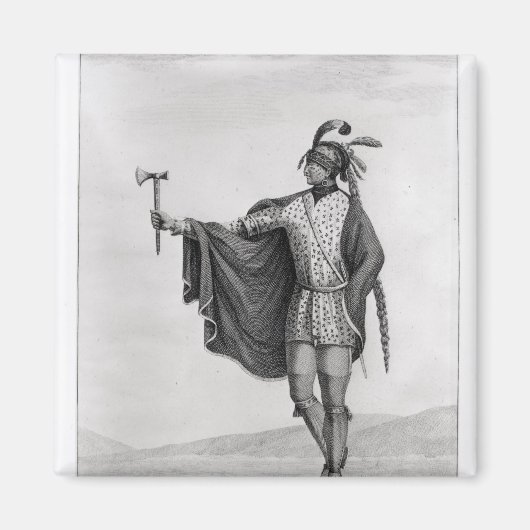 Indiër van de Natie van Kaskaskia Magneet (Voorkant)