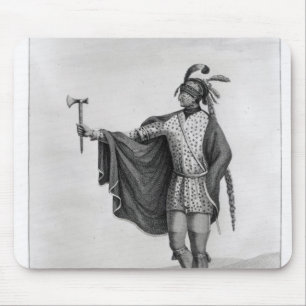 Indiër van de Natie van Kaskaskia Muismat