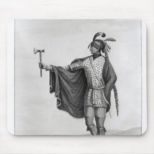 Indiër van de Natie van Kaskaskia Muismat (Voorkant)
