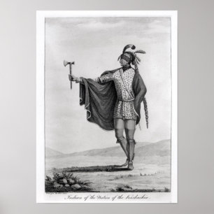 Indiër van de Natie van Kaskaskia Poster