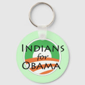 Indiër voor Obama Sleutelhanger (Voorkant)