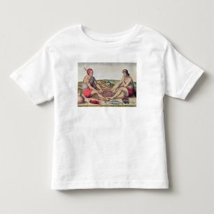 Indiërs die een maaltijd eten kinder shirts