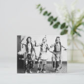 Indiërs die een slangendans uitvoeren briefkaart (Staand voorkant)