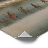 Indiërs die Lacrosse spelen op het ijs Poster (Hoek)