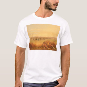 Indiërs die opkomen in een herder van Buffalo (190 T-shirt