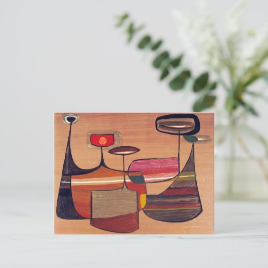 Indiërs in de ruimte #1 briefkaart (Staand voorkant)