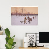 Indiërs in de sneeuw (0565A) Poster (Thuiskantoor)