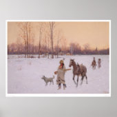 Indiërs in de sneeuw (0565A) Poster (Voorkant)