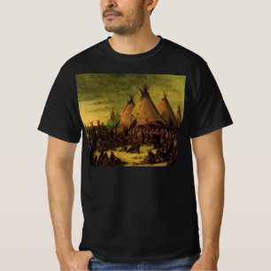  Indiërs, Raad van de Sioux-oorlog door Catlin T-shirt