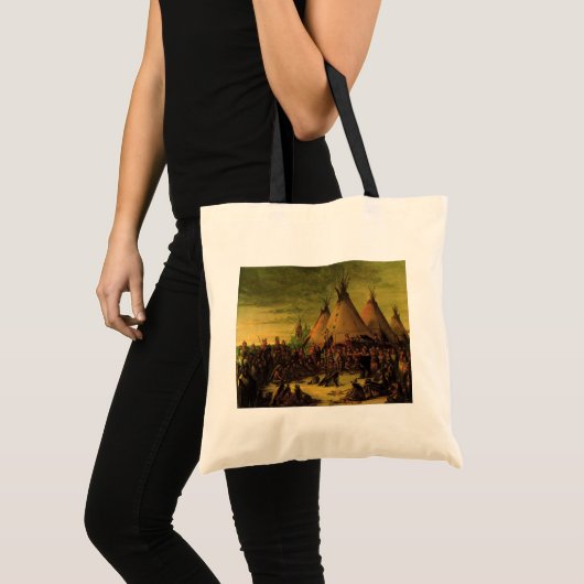  Indiërs, Raad van de Sioux-oorlog door Catlin Tote Bag (Voorkant (product))
