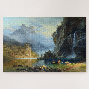 Indiërs spreken Gevist, Albert Bierstadt Legpuzzel
