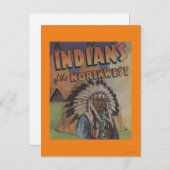 Indiërs van het noordwesten - Indische chef & thee Briefkaart (Voorkant / Achterkant)