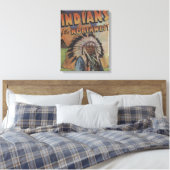 Indiërs van het noordwesten - Indische chef & thee Canvas Afdruk (Insitu (Slaapkamer))