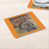 Indiërs van het noordwesten - Indische chef & thee Kartonnen Onderzetters (Schuin)