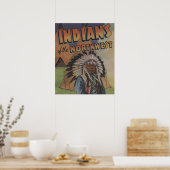 Indiërs van het noordwesten - Indische chef & thee Poster (Keuken)
