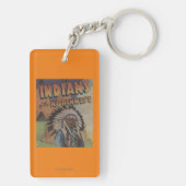 Indiërs van het noordwesten - Indische chef & thee Sleutelhanger (achterkant)