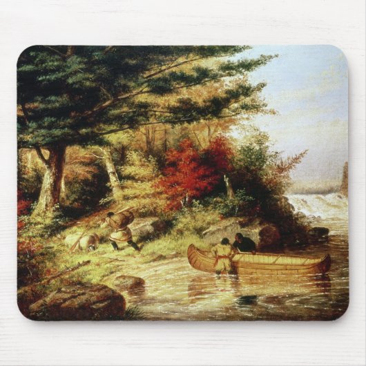 Indiërs vervoeren bont door Canada Muismat (Voorkant)